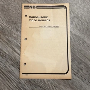 Vintage Guide for NBI Monochrome Video Monitor 1984 OAsys 4100, Museum Quality - Afbeelding 1 van 4
