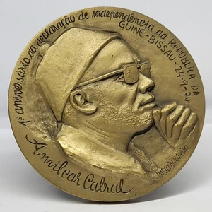 AMILKAR CABRAL ABEL DJASSI / GUINEA BISSAU Unabhängigkeit Jahrestag Bronzemedaille - Bild 1 von 5