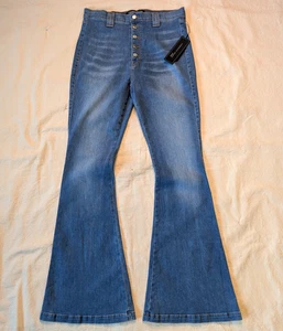 Veronica Beard Jeans Sheridan Bell Bottom Button Fly Denim Größe 32 Neu mit Etikett hergestellt in den USA - Bild 1 von 11