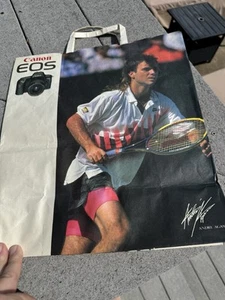 Andre Agassi Canon EOS 1990s Tennis Shopping Bag Image Is Everything 14” Tall - Picture 1 of 4