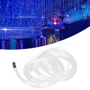 200Pcs 3 Meters Optical Fiber Cable PMMA Plastic Glowing Optical Fiber Curtai SL - Afbeelding 1 van 12