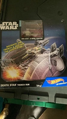 Hot Wheels Starship Star Wars Death Star Trench Run Play Set Die-Cast X-Wing NIB - Image 1 of 4