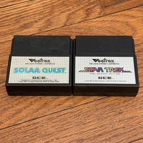 Vectrex Star Trek The Motion Picture and Solar Quest Game Cartridges (Tested)
