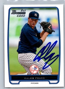 2012 Bowman Draft 1st #BDPP79 Caleb Frare handsigniert/signed New York Yankees - Bild 1 von 2