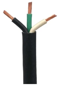 10 AWG SJOOW tragbares Kabel, 3 Leiter 300 V Stromkabel - 100 Fuß Länge - Bild 1 von 3