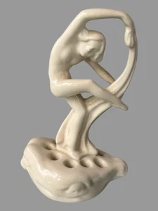 Figura Art Nouveau Deco Cowan 6.25" Art Pottery Flor Rana - Imagen 1 de 5