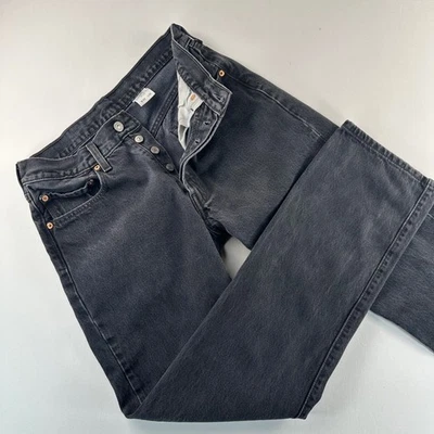 Jeans vaqueros vintage Levis 501 XX negros lengüeta roja botón mosca para hombre 32x34 (30x32) Foto 1 de 4