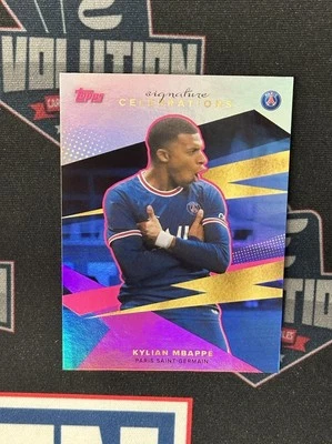 2021 Topps Paris Saint-Germain Kylian Mbappe /150 Signature Celebrations Pink - Image 1 of 2