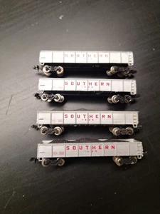 4 vagones de carbón Southern 1228 calibre N sin caja usados  - Imagen 1 de 9