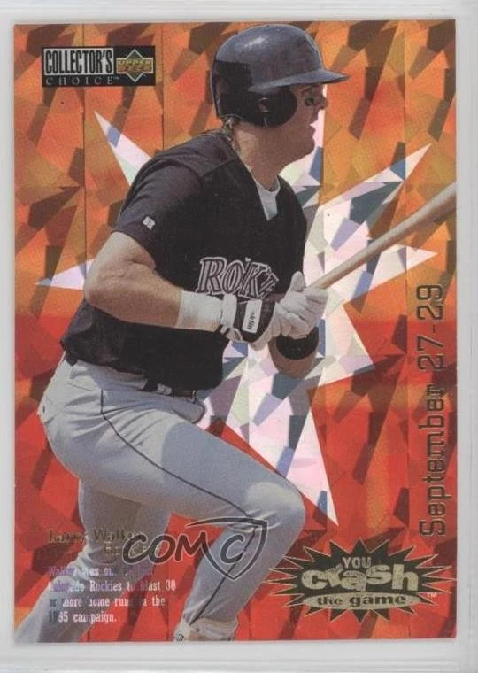 1996 Collector's Choice You Crash the Game Gold Larry Walker (September 27-29) - Image 1 of 2