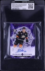 2024-25 UD Black Diamond Sam Colangelo Purple Diamond Futures Relic Auto RC #/10 - Picture 1 of 2
