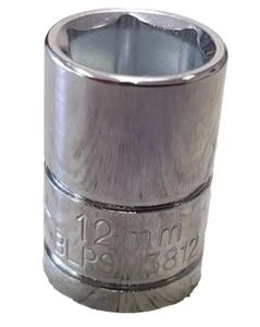 BLUE POINT BLPSM3812, 3/8" DRIVE, 12MM. SOCKET, SHALLOW, 6 POINT *NEW/UNUSED* - Picture 1 of 6