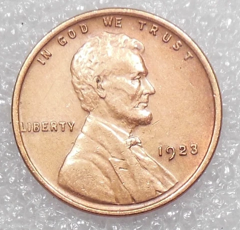 1923 RED/Brown  About Uncirculated Lincoln Wheat Cent Cover