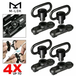 2/4Pcs M-LOK MLOK Quick Release Sling Mount Push Button QD Sling Swivel Adaptor - Picture 1 of 15