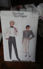 Oop Easy Vogue 9725 misses box assymetrical jacket skirt pants sz 8-12 NEW
