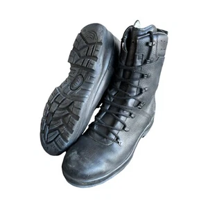 Haix Black Leather Paratrooper Combat Boots - Military Issue - Various Sizes - Picture 1 of 6