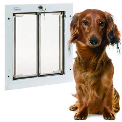PlexiDor Medium Hundetür für Wände - Doppelverkleidung, seitlich öffnende TÜR, keine Klappe.
