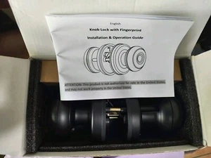 Knob Lock With Fingerprint - Picture 1 of 6