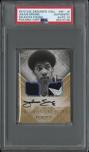 2013-14 UD Exquisite JULIUS ERVING Signature Kicks Patch Auto PSA 10 6/35 1/1