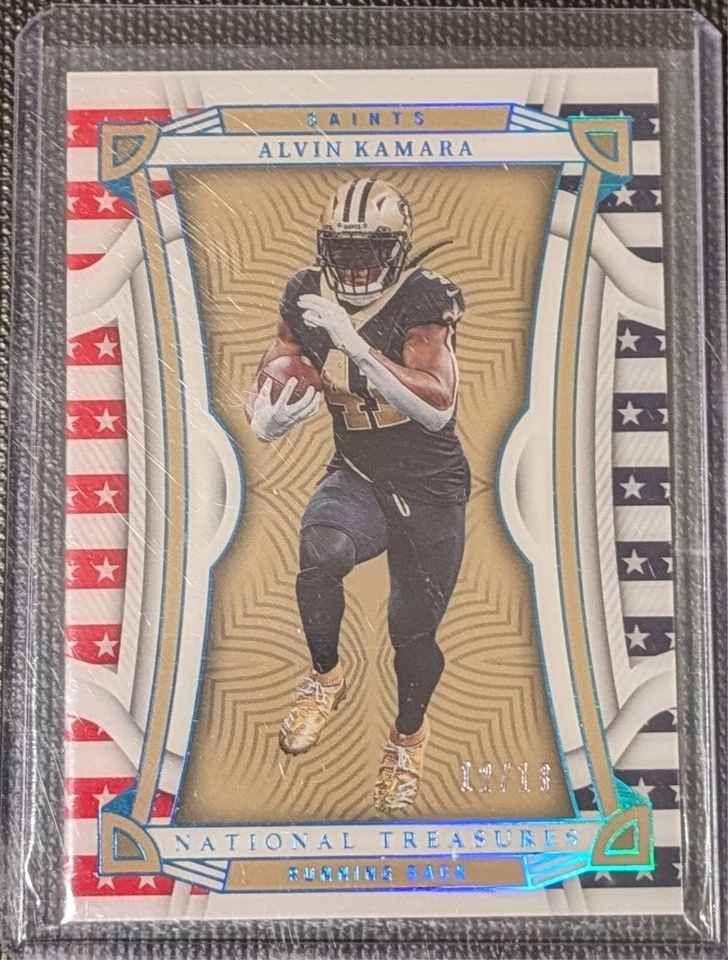 2022 National Treasures Stars & Stripes #72 Alvin Kamara 12/13 Saints NM+ - Image 1 of 2