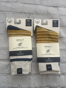 Impact Collection Hemp Blend Crew Socks Small 5-9 Unisex 2 Pairs Men Women - Picture 1 of 2