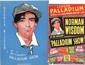 T31-80431 Programma comico Norman Wisdom 1954 London Palladium Show con volantino - Foto 1 di 2