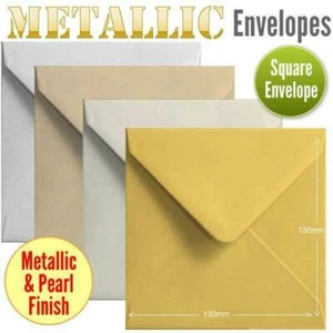 100 Metallic Colour Envelopes. Multi Coloured S6 Gummed Metallic Envelopes. - Picture 1 of 1
