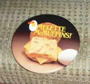 OMELETTE MCMUFFINS PIN McDonald's Pinback Button Made in Canada - Picture 1 of 1