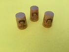 3 VINTAGE SYCAMORE WOOD THIMBLE - THE QUEEN PRINCESS MARGARET & THE QUEEN MOTHER