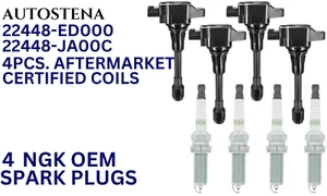 4 Pack Ignition Coils & 4x G-Power Spark Plug Set for 07-19 Nissan Altima Sentra - Bild 1 von 8