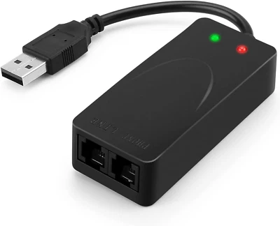 Agptek External USB 2.0 3 in 1 Data Voice Dial up Modem 56K V.92 V.90 CX93010 WI - Image 1 of 4