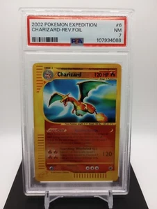 PSA 7 - Charizard 6/165 Reverse Foil Rare - 2002 Pokemon Expedition - Picture 1 of 2