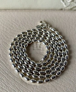 Genuine Pandora Rice Ball Beaded Chain Necklace S925 ALE 60cm - Picture 1 of 4