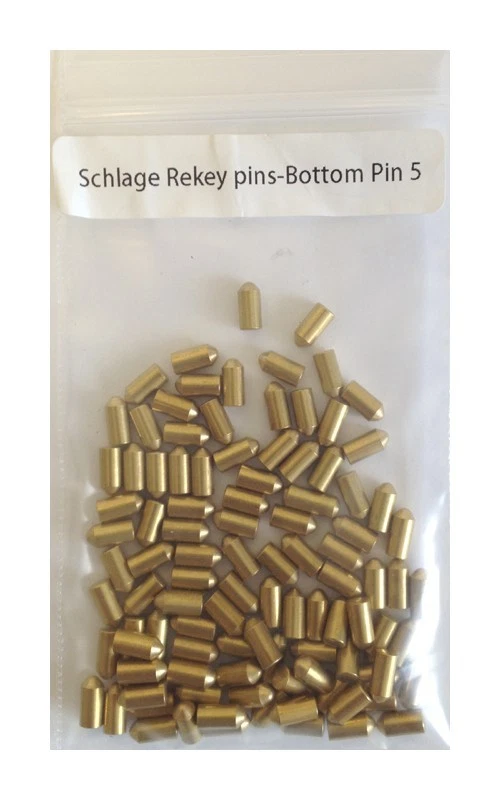 100 Piezas Schlage Rekey Pasadores Inferior #5 Cerrajero Rekeying Pin Kits Llave Foto 1 de 1