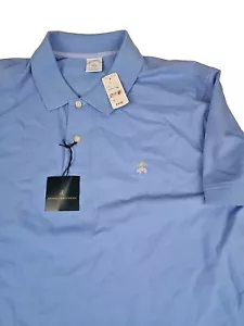 NWT Brooks Brothers Golden Fleece Performance Pique Polo Mens Slim Fit XXL Blue - Picture 1 of 8