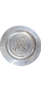 VTG Colonial York Cold Pewter Plate Raggedy Ann 7” Pew-ta-rex Embossed - Picture 1 of 4