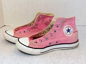 CONVERSE Chuck Taylor All Star Hi Top Pink Shoes Youth Girls Sneakers Size 2 - Picture 1 of 8