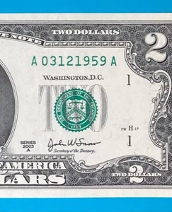 March 12, 1959 / 3 December 1959 : A 03121959 A BIRTHDAY NOTE $2 Two Dollar Bill - Picture 1 of 3