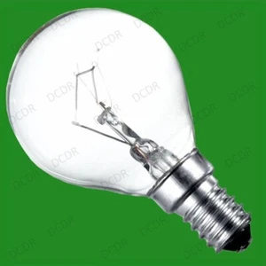8x 25W Clear Dimmable Incandescent Standard Round Golf Light Bulb SES E14 Lamps - Picture 1 of 1