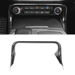 Real Carbon Fiber Center Console AC Panel Cover Trim For Kia Stinger 2018-2023 - Picture 1 of 10