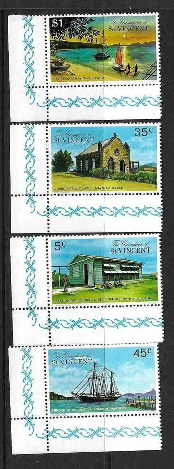 ST Vincent  SC # 112-115 St. Vincent Views , and Buildings  . MNH - Image 1 of 1