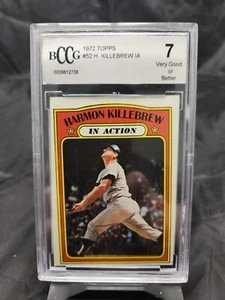 #52 Harmon Killebrew IA 1972 Topps BCCG 7 VG+ - Picture 1 of 2