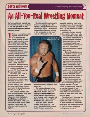 Страница журнала Jerry Lynn Vince McMahon 2001 WOW Wrestling 8,5x11 WWF WWE ECW - Изображение 1 из 3