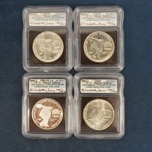 1983-PDS/Proof $1 Olympic Commemorative ICG Elizabeth Jones - Free Shipping USA - Picture 1 of 3