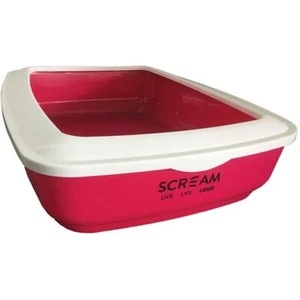 Scream Rectangle Litter Tray Loud Pink 50x35x14cm - Picture 1 of 2