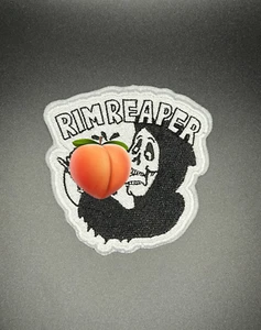 Rim Reaper Iron on Embroidered Patch - Picture 1 of 4