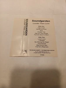 Soundgarden - Louder Than Love - PRE RELEASE cassette (label only, no cassette) - Picture 1 of 2