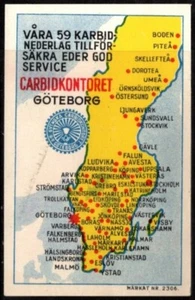 Vintage Sweden Poster Stamp Swedish Carbide OfficeDepots Assure You Good Service - Picture 1 of 3