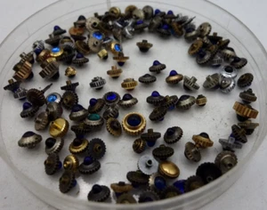 lot 100 couronnes avec pierre bleu etc de montres à gousset ancien. - Imagen 1 de 5