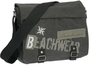 Notebook Tasche Herren Beachwear Canvas Schultertasche Laptop Bag 11850 Schwarz - Bild 1 von 12